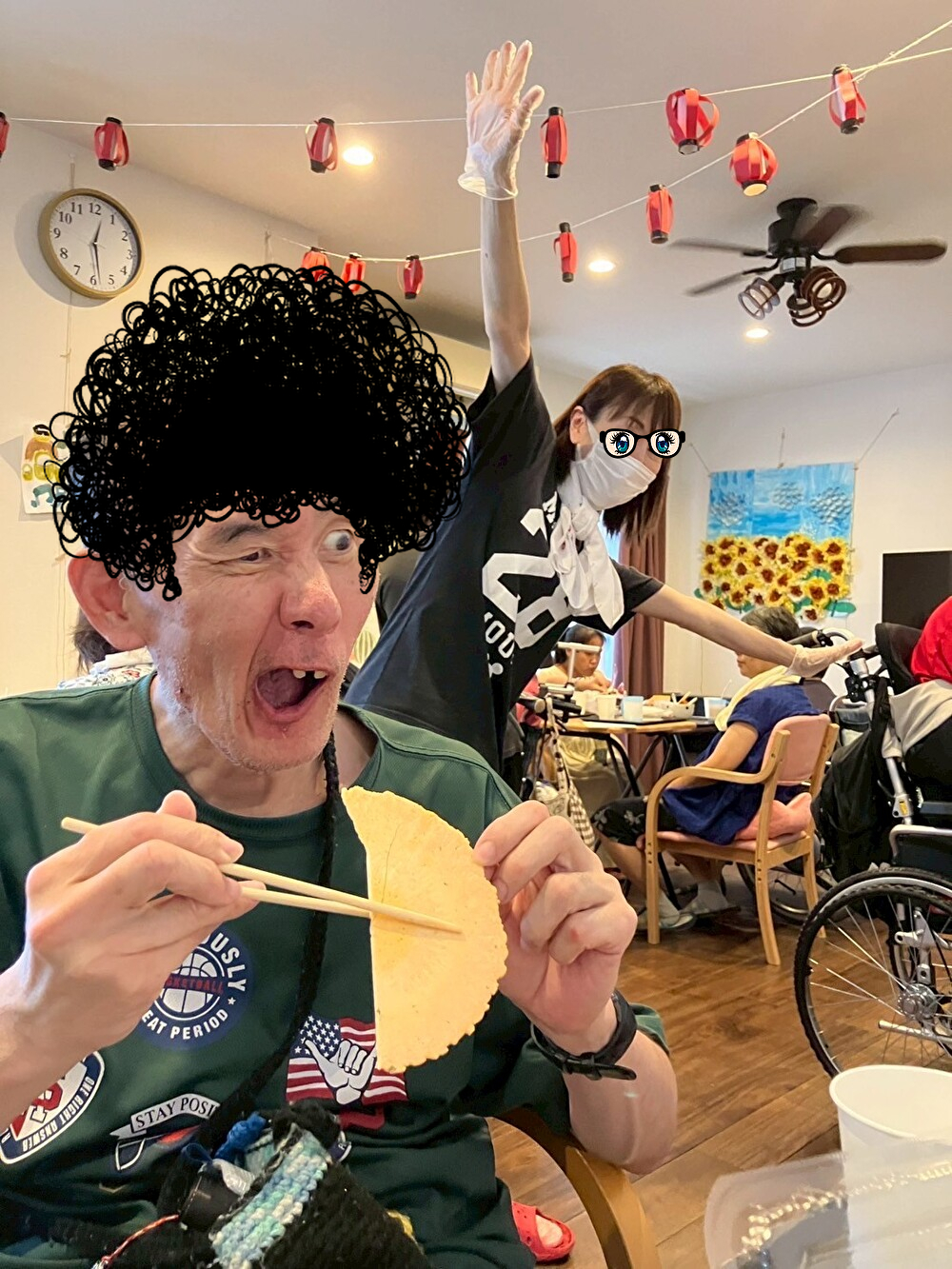 玉せん代は変顔で！